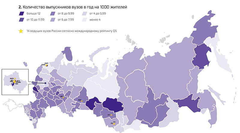 Карта вузов россии